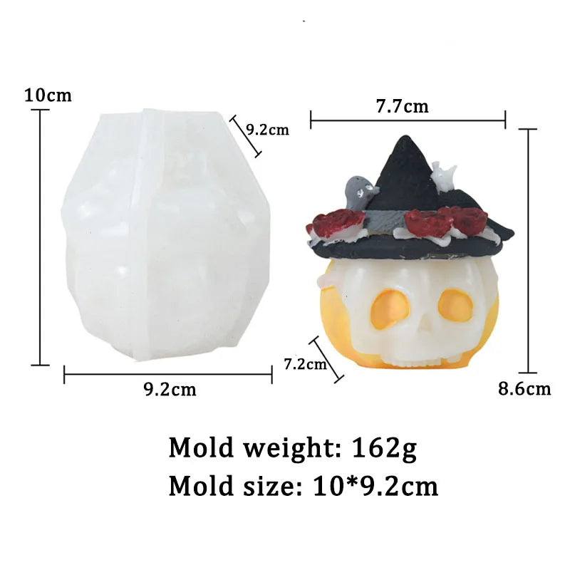 3D Evil Pumpkin Candle Mould