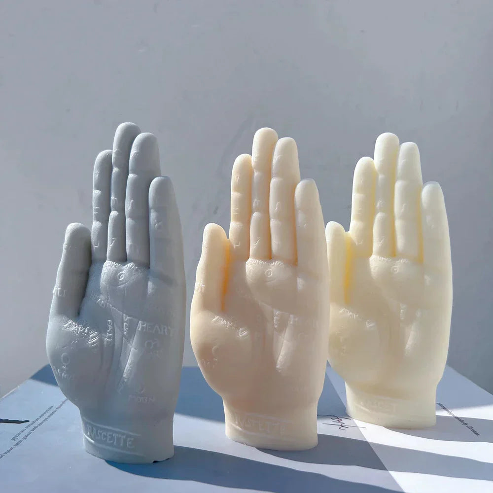 Palmistry Hand Sculpture Candle Mould