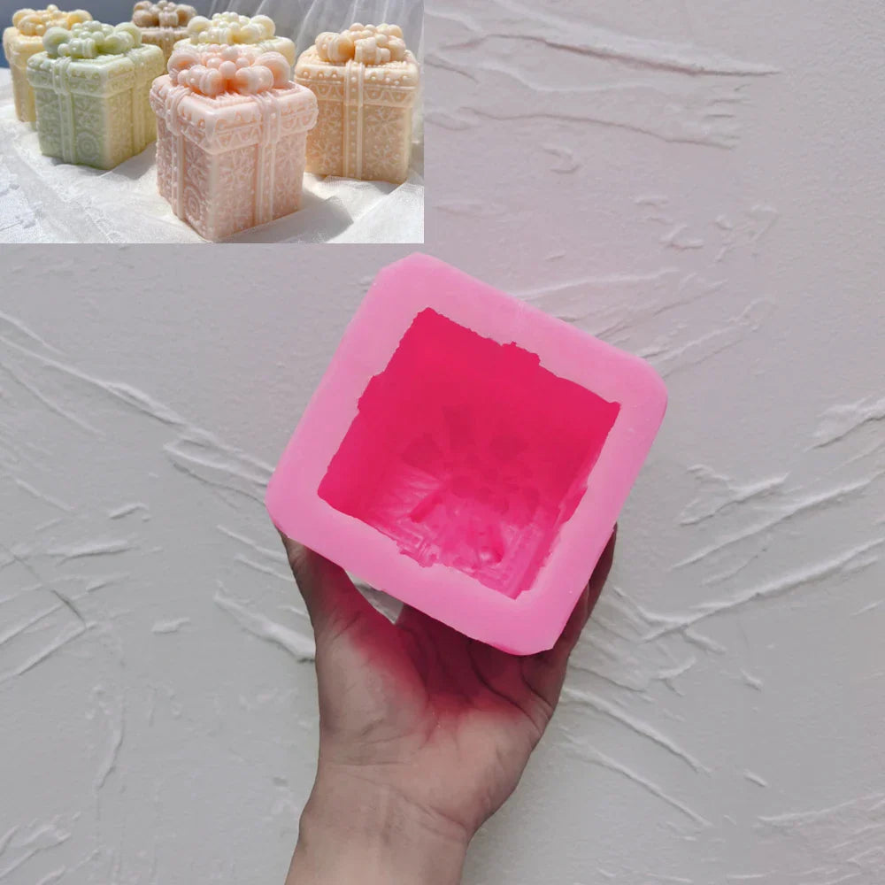 Christmas Gingerbread Gift Box Silicone Candle Mould