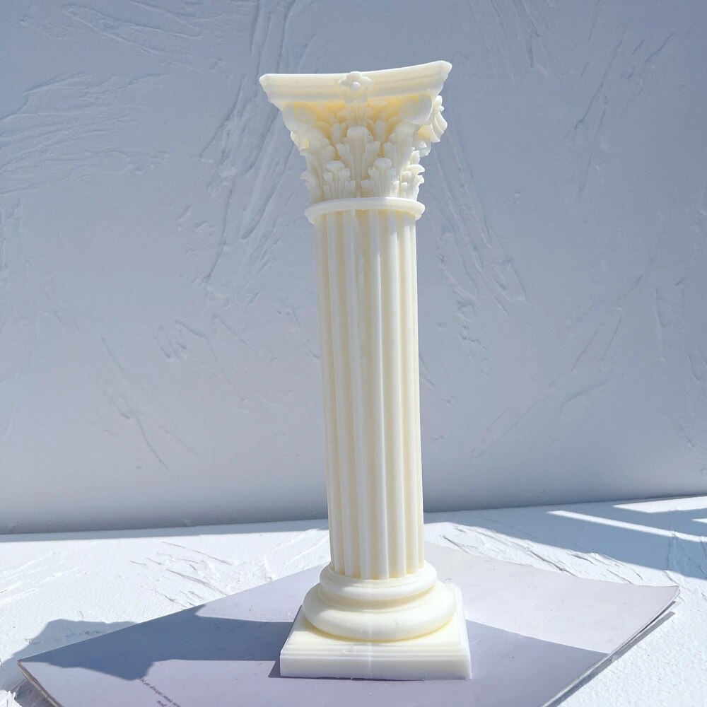 Classic Corinthian Pillar Roman Column Candle Mould