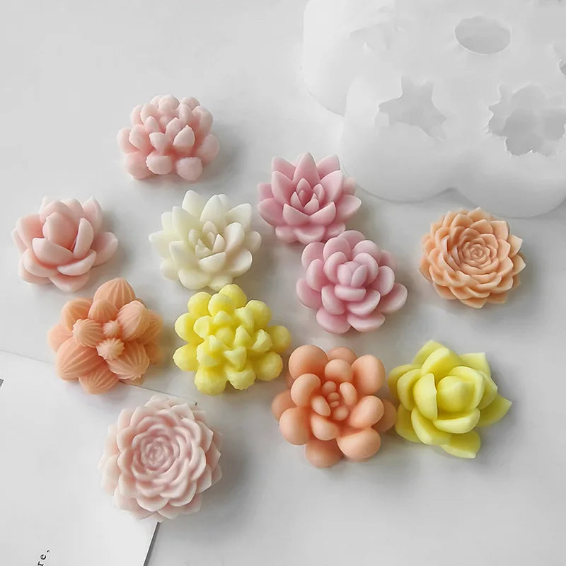 7 in 1 Succulent Candle Mould