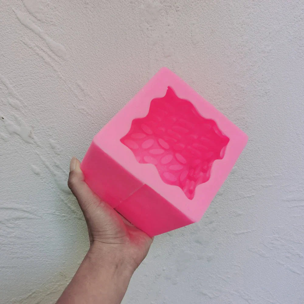 Hole Square Cube Candle Mould