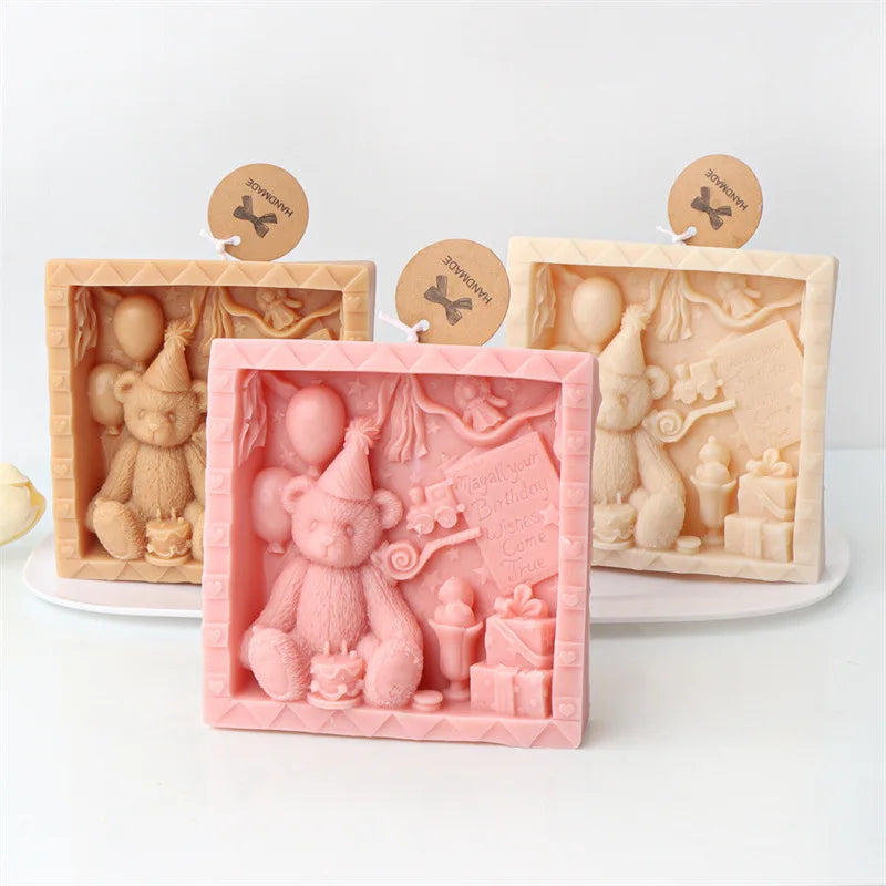 DIY Photo Frame Bear Candle Mould