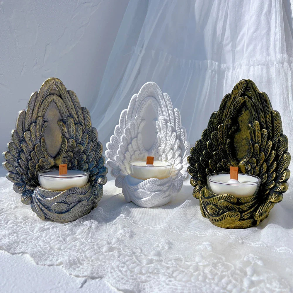 Angel Wings Tea Light Candle Holder Silicone Candle Mould