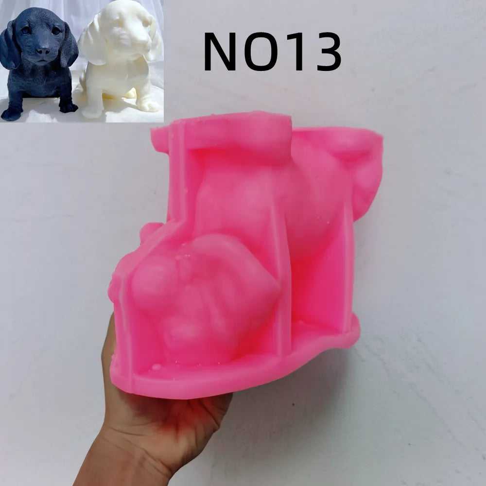 Puppy Candle Moulds Silicone