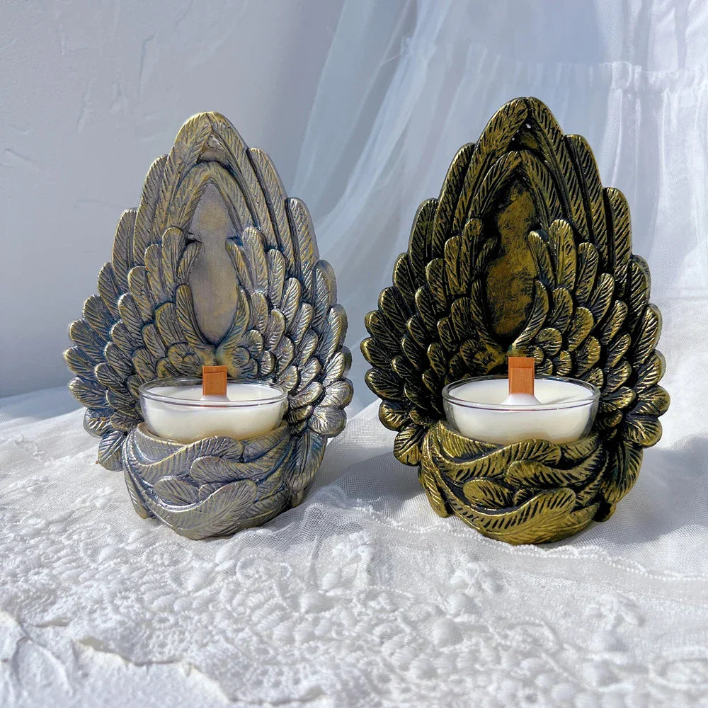Angel Wings Tea Light Candle Holder Silicone Candle Mould
