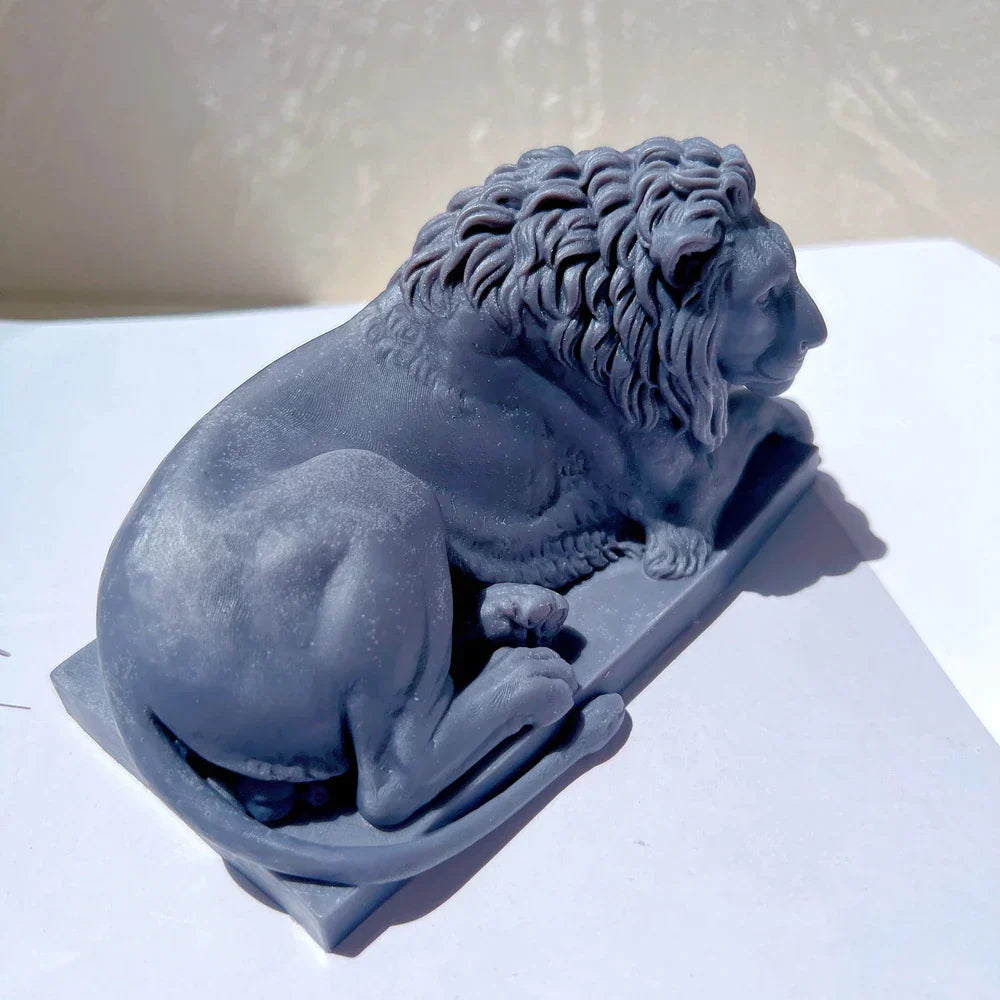3D Charm Lions Statue Silicone Candle Mould