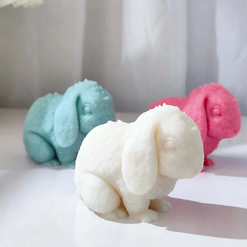 American Fuzzy Lop Rabbit Silicone Candle Mould