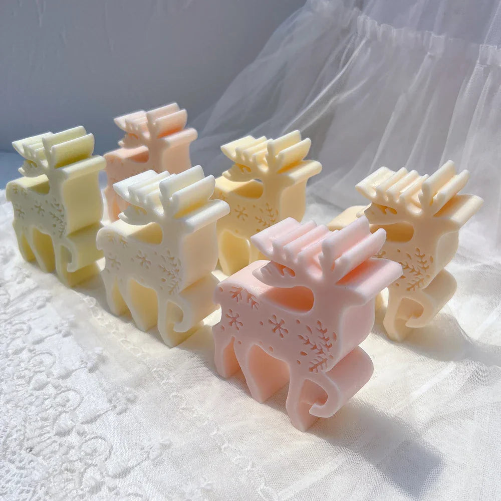 Christmas Reindeer Silicone Candle Mould