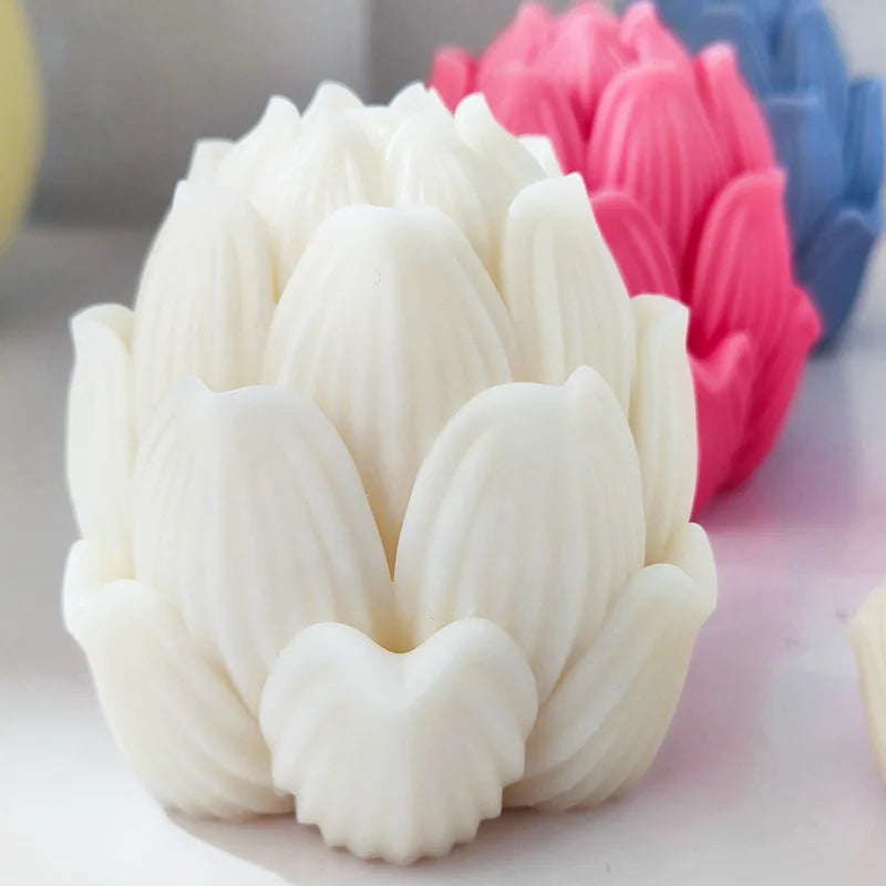 Buddhism Lotus Flower Candle Mould