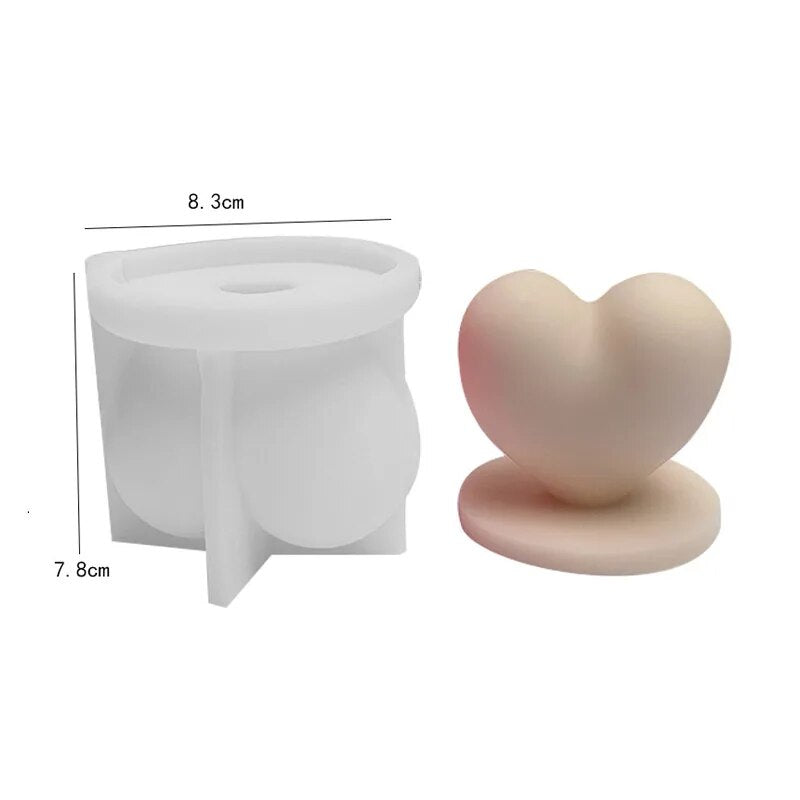 Holding Heart Love Candle Mould