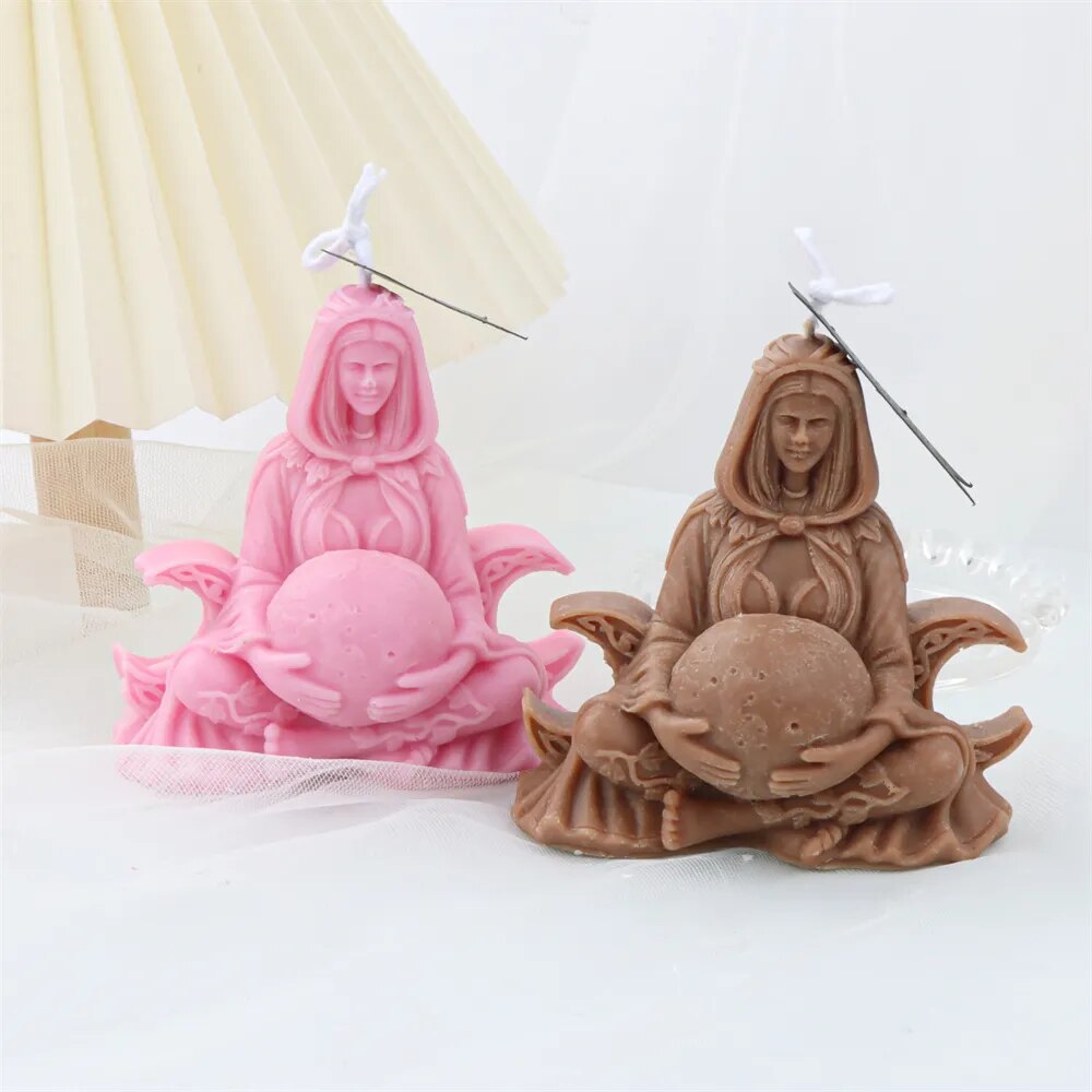 Triple Moon Goddess Cerridwen Candle Mould
