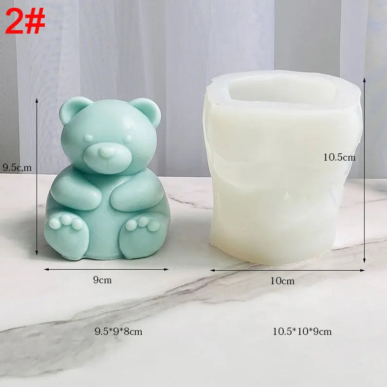 Sitting Bear Candle Silicone Mould