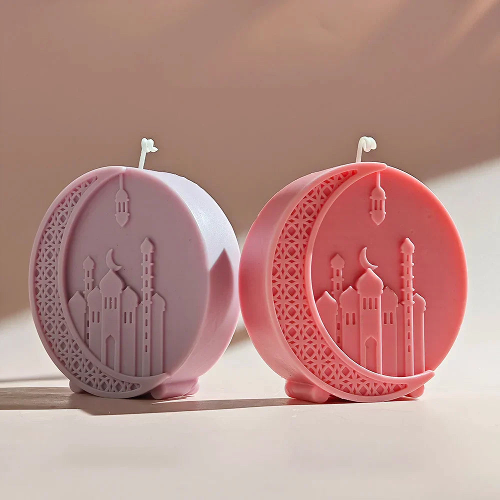 Mosque Style Round Moon Candle Mould