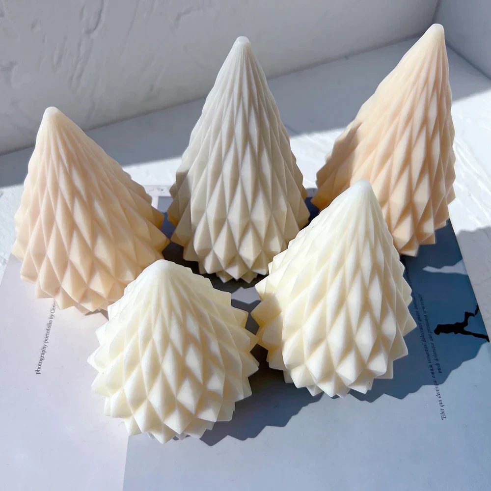 Diamond Cone Candle Mould