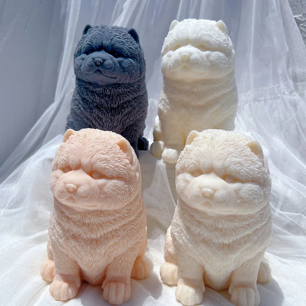 Chow Chow Cute Puppy Silicone Candle Mould