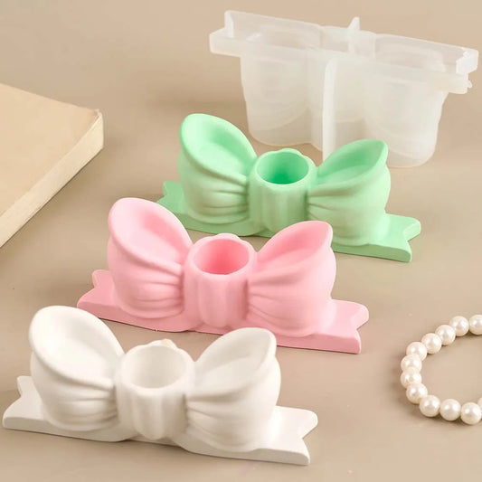 Bow Candle Holder Silicone Mould