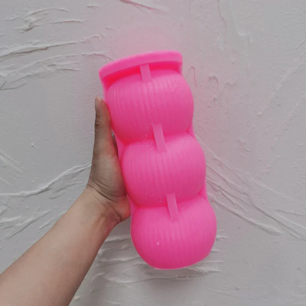Round Ribbed Pillar Candle Moulds