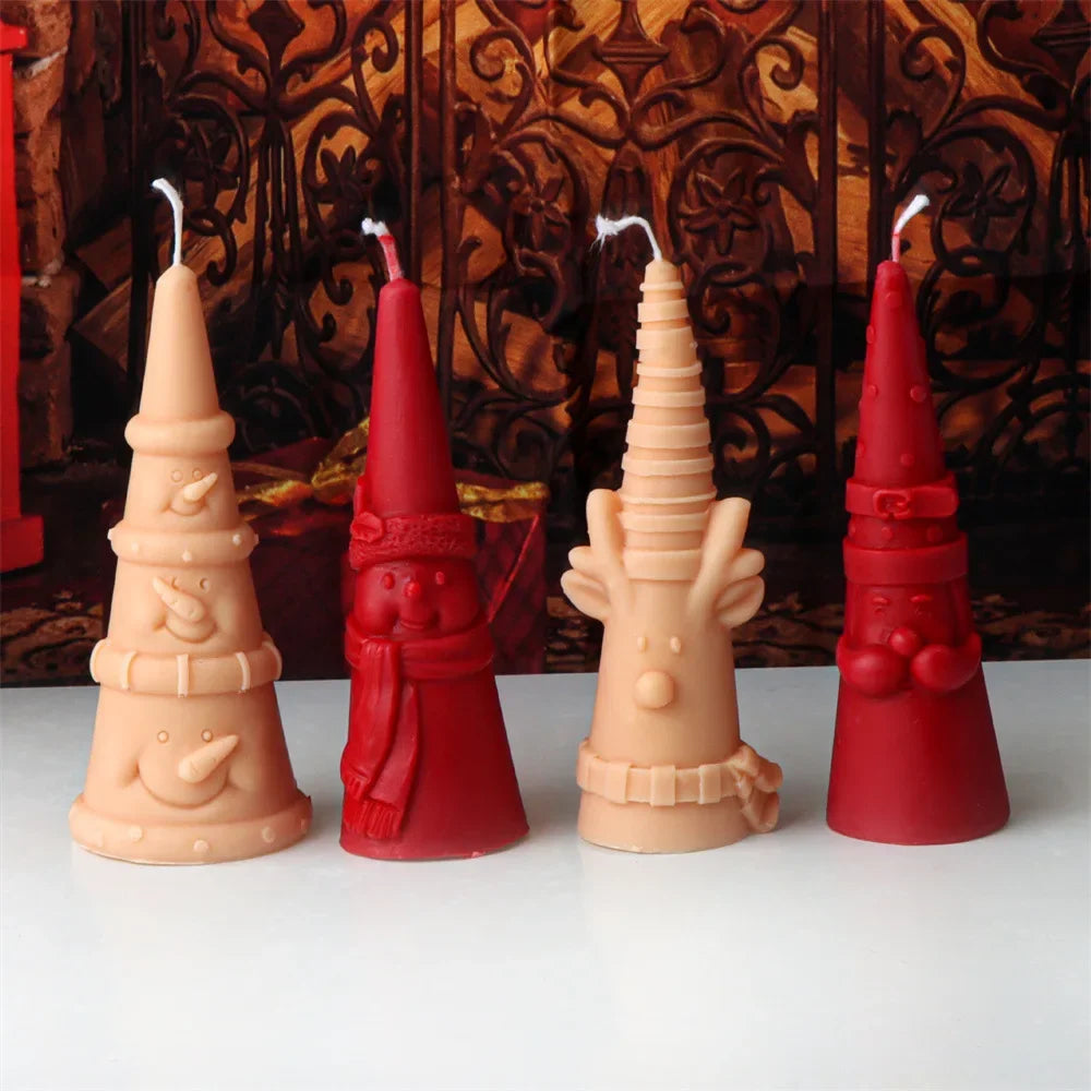 Long Hat Christmas Silicone Candle Moulds