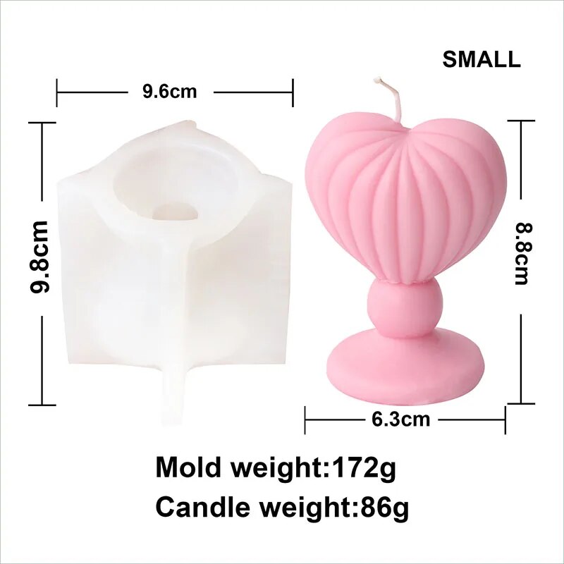 DIY Love Candlestick Silicone Mould
