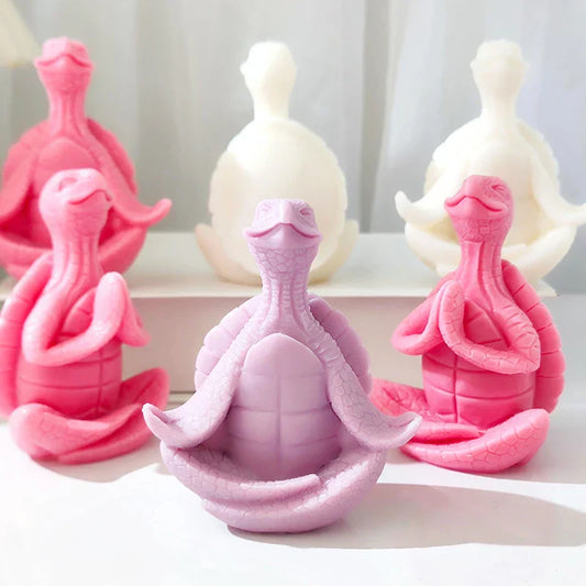 Yoga Turtle Silicone Candle Mould