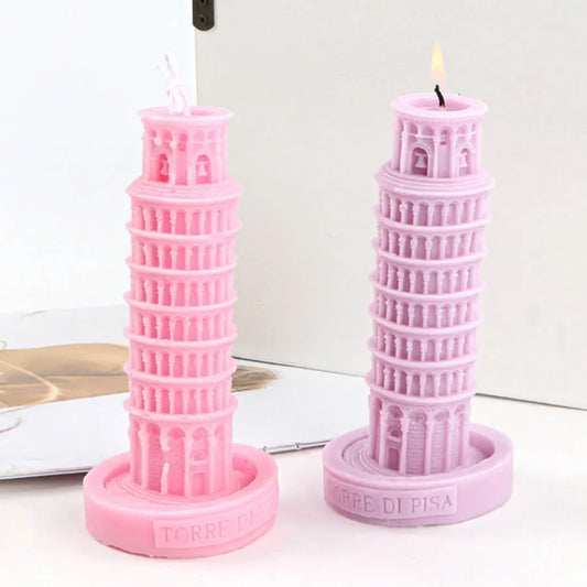 Eiffel Tower Pisa Tower Silicone Candle Mould