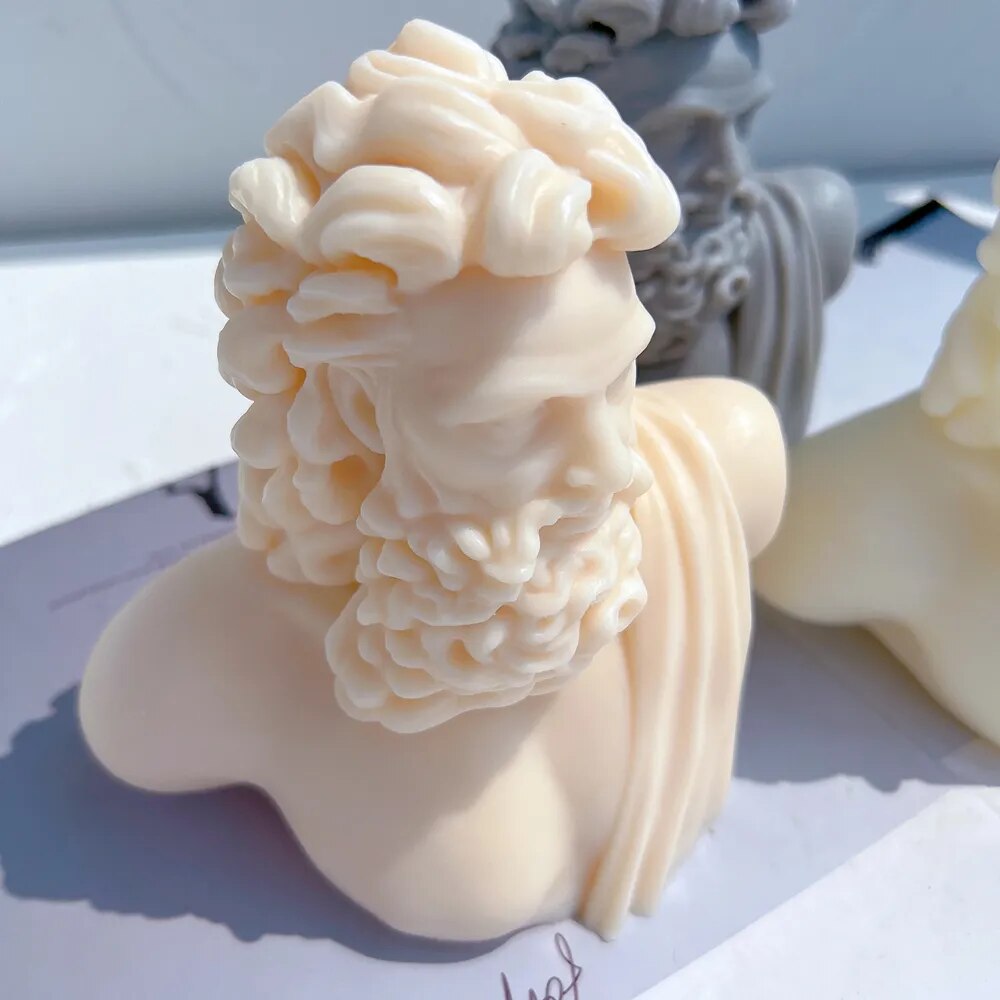 Zeus Statue Candle Silicone Mould