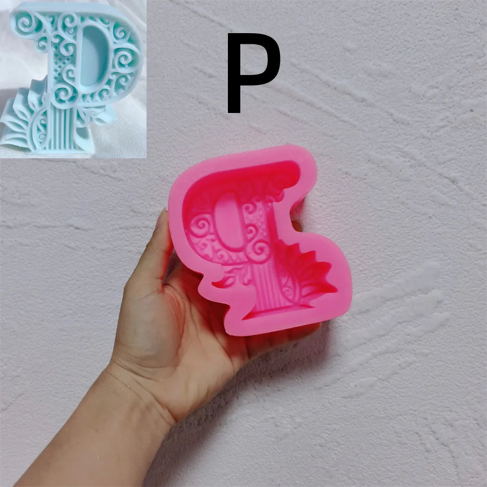 Floral Alphabet Candle Moulds