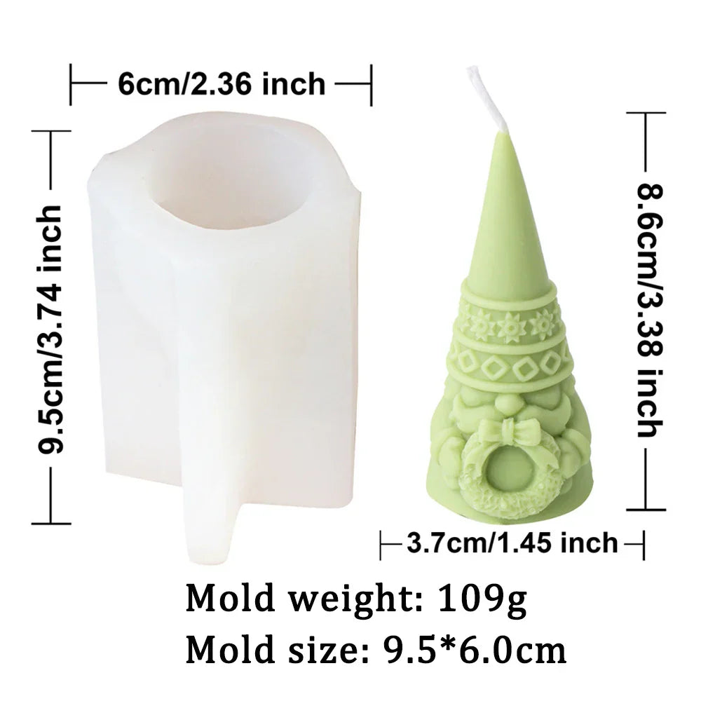 Christmas Santa Claus Candle Silicone Mould - 8 Styles