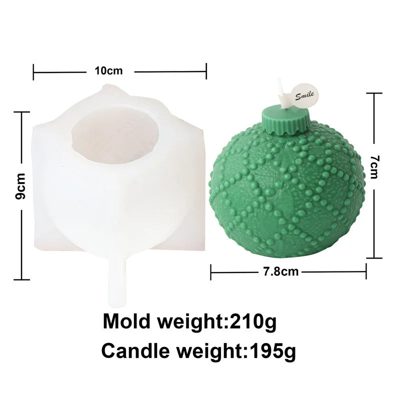 Festive Christmas Bauble Candle Moulds
