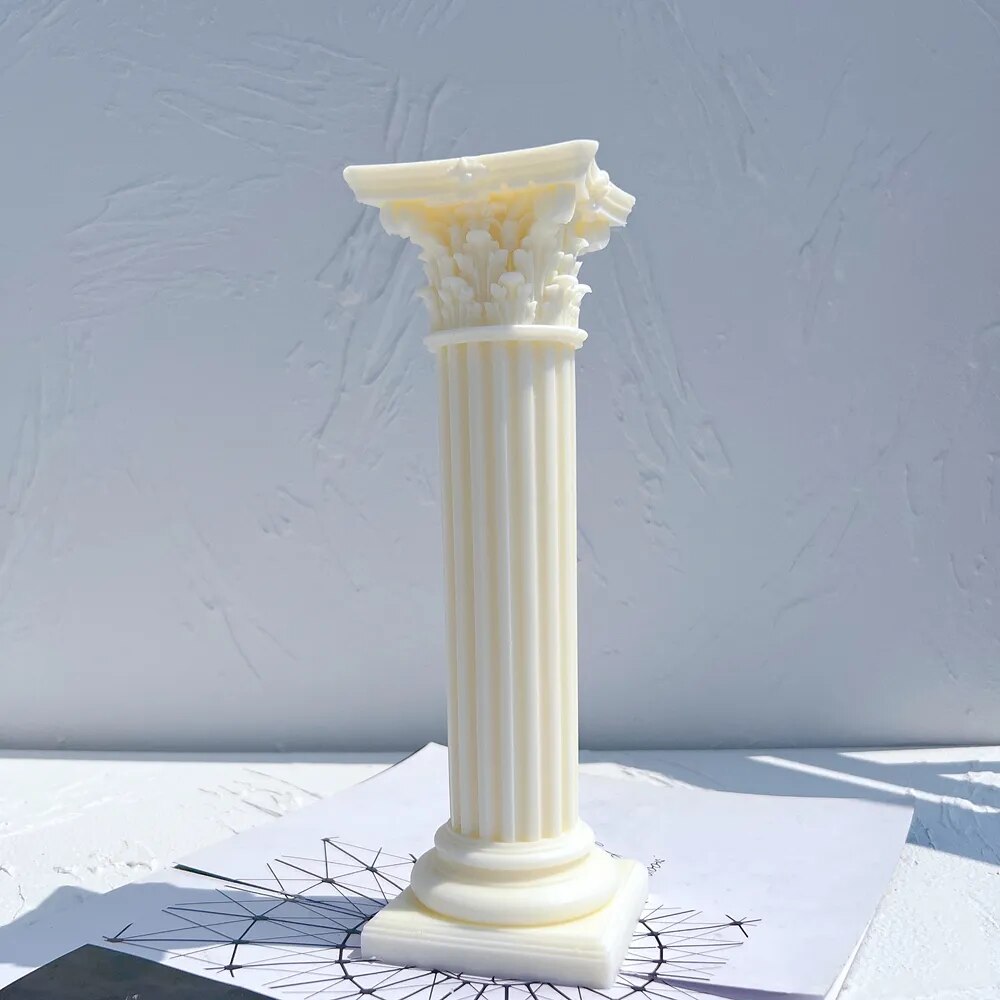 Classic Corinthian Pillar Roman Column Candle Mould