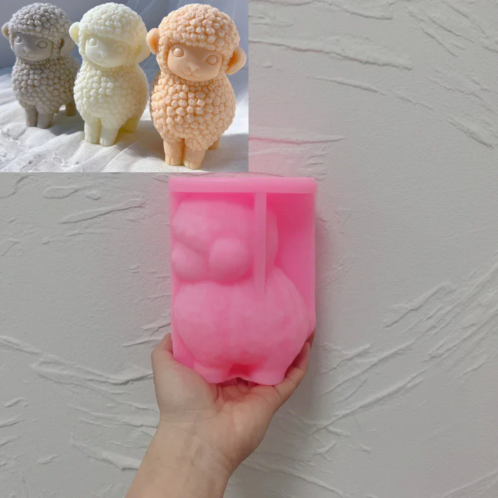 Cute Sheep Silicone Candle Mould