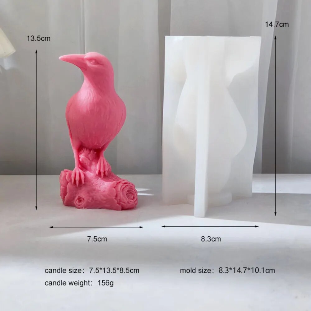 Crow Candle Mould