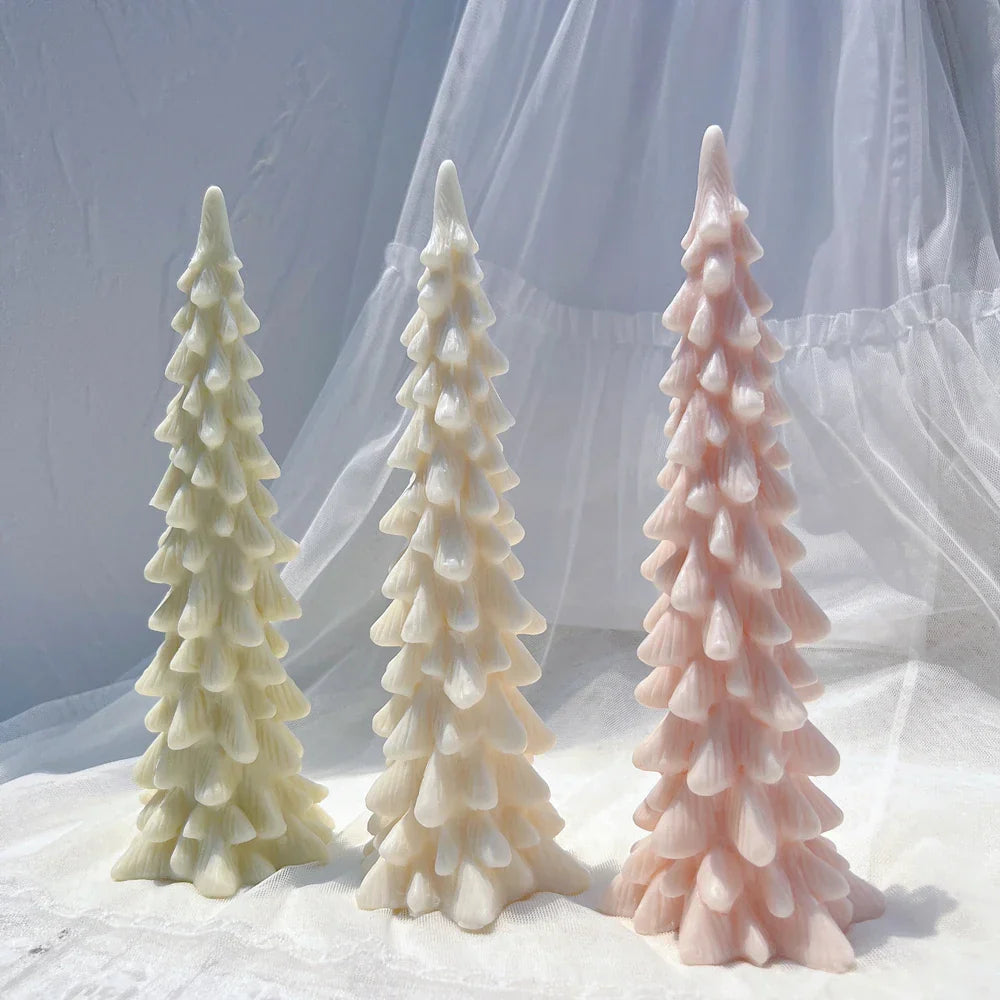 24.5CM Tall Christmas Tree Silicone Candle Mould