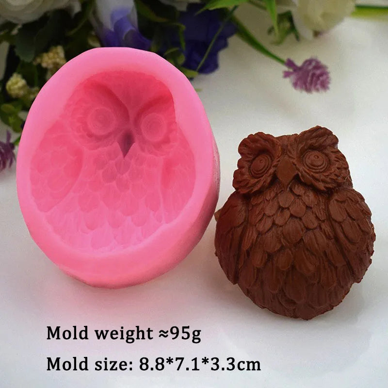 Cartoon Owl Silicone Candle Mould