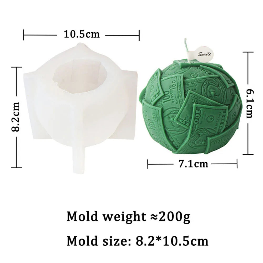 3D Coin Egg Breaking Candle Mould Silicone