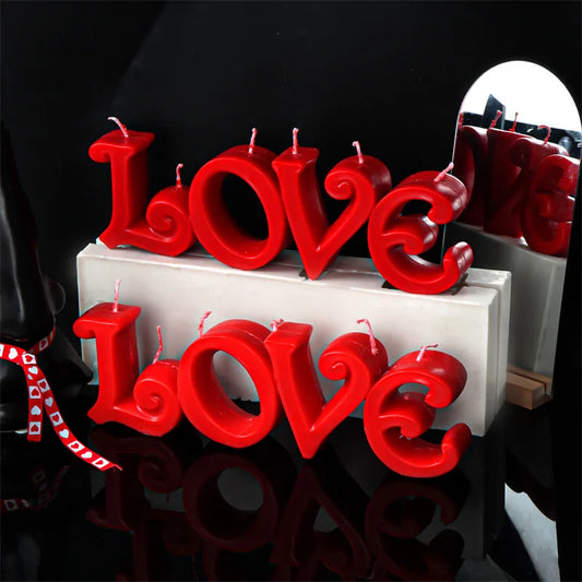 Large Size Love Letters Candle Mould Valentine's Day Decor DIY