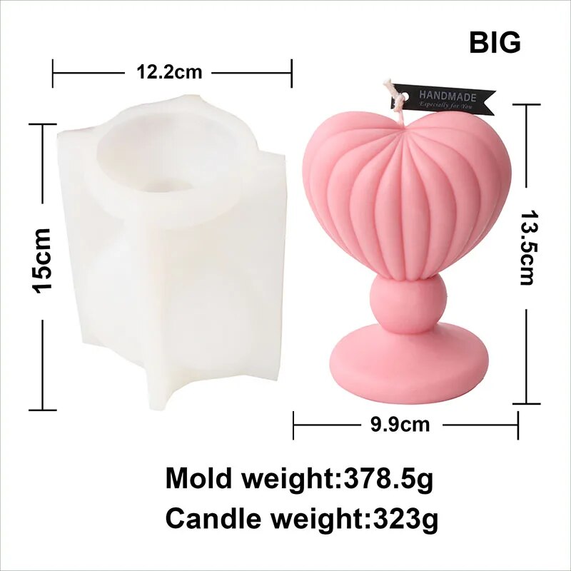 DIY Love Candlestick Silicone Mould