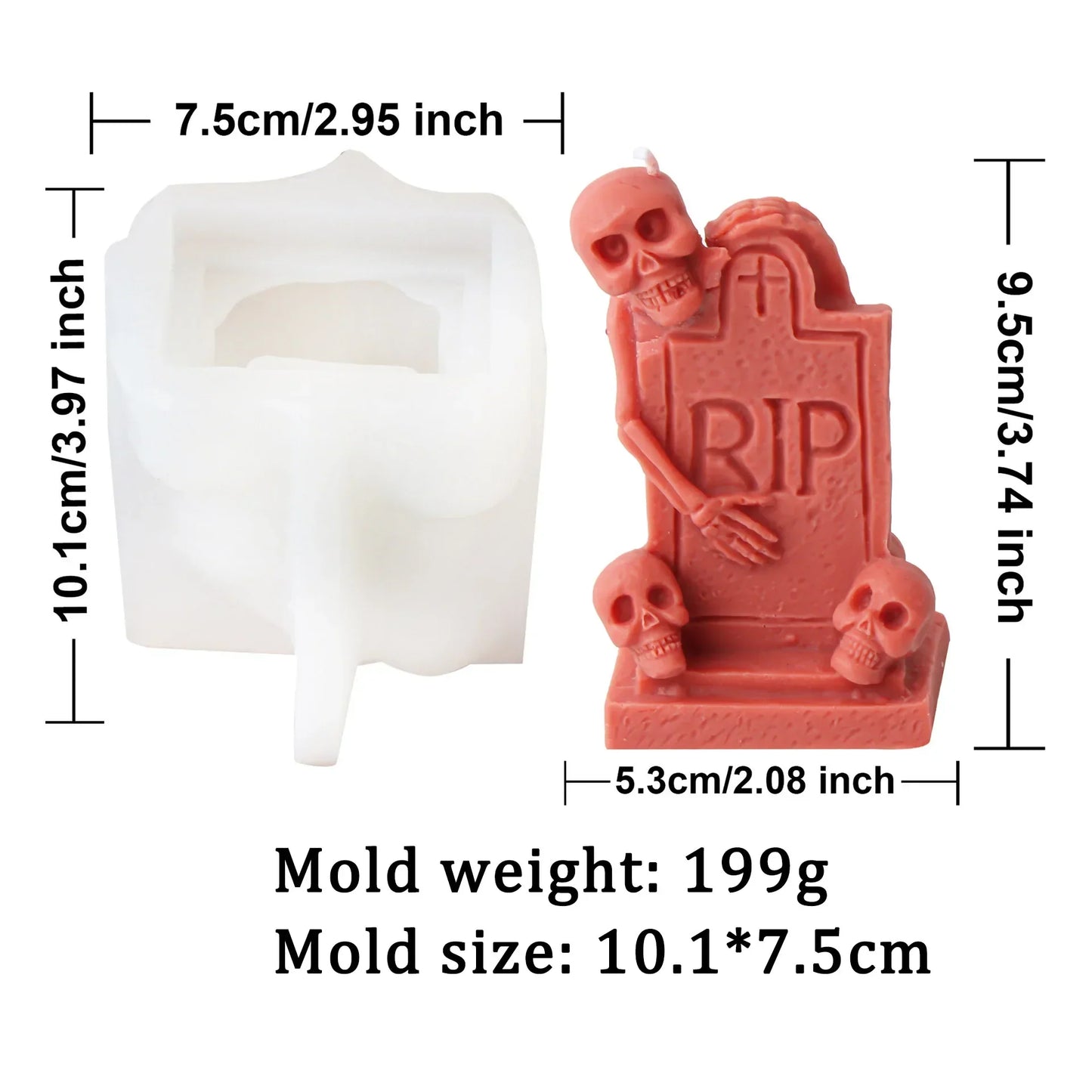 Halloween Spooky House Candle Silicone Moulds