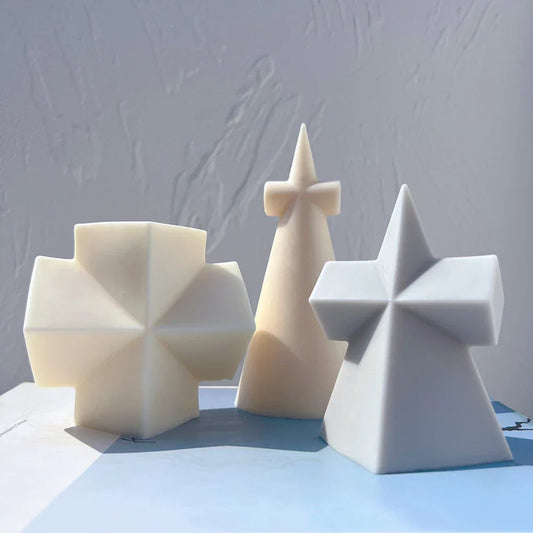 Geometric Cross Shaped Silicone Candle Mould