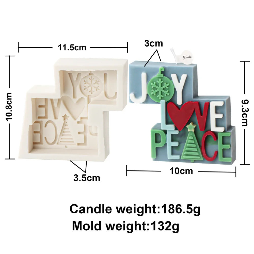 Christmas Joy Candle Moulds