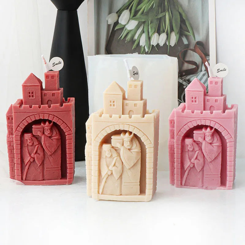 Vintage Castle Candle Silicone Mould