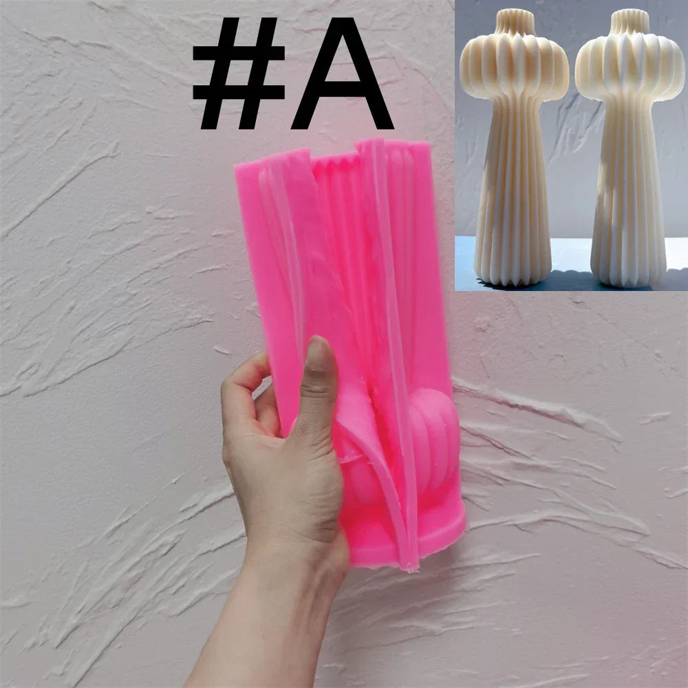 Roman Cylindrical Pillar Silicone Candle Mould