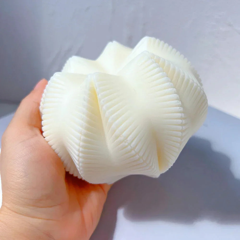 Geometric Wave Twirl Candle Silicone Mould