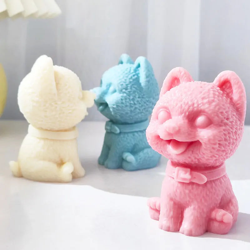 Flying Ear Bichon Silicone Candle Mould