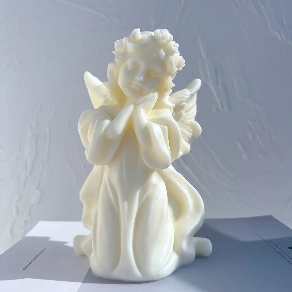 Cherub Praying Peace Angel Candle Mould Silicone