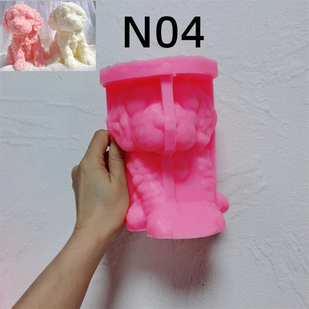 Puppy Candle Moulds Silicone