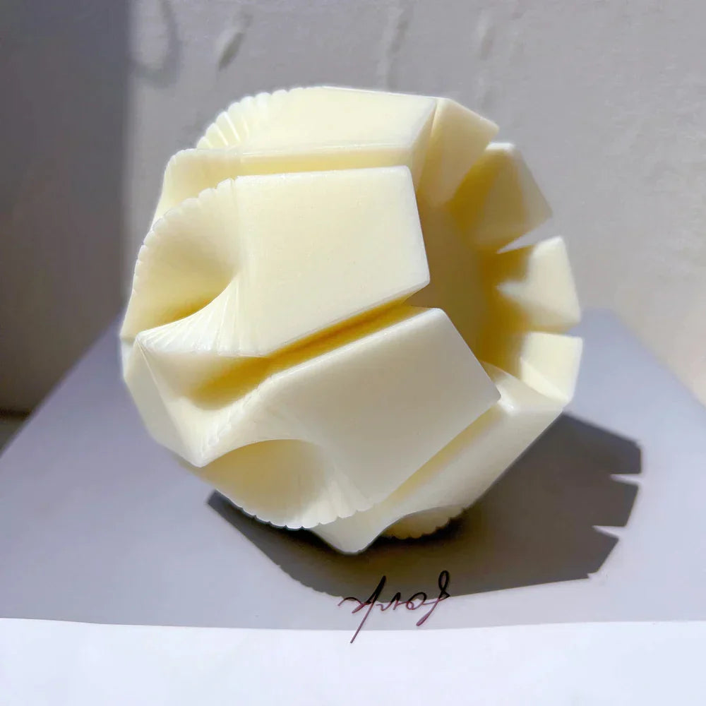Geometric Wave Twirl Candle Silicone Mould