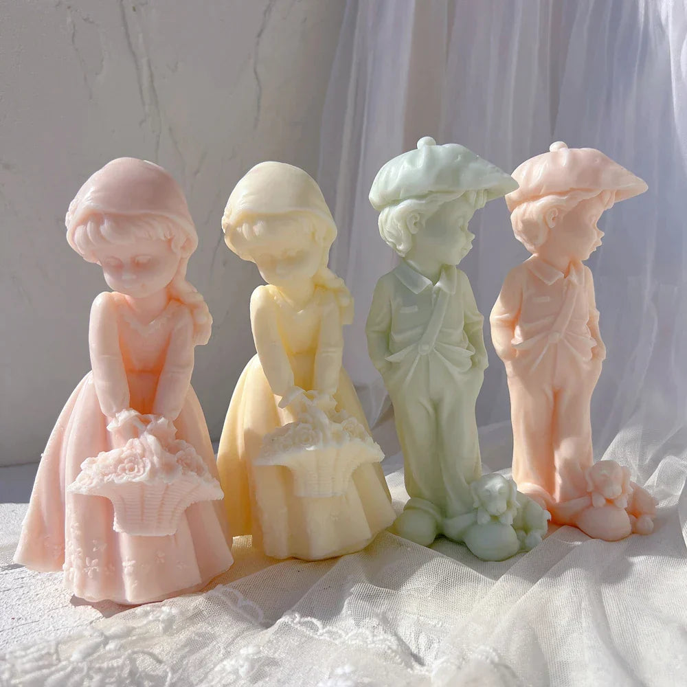 Girl and Boy Candle Mould
