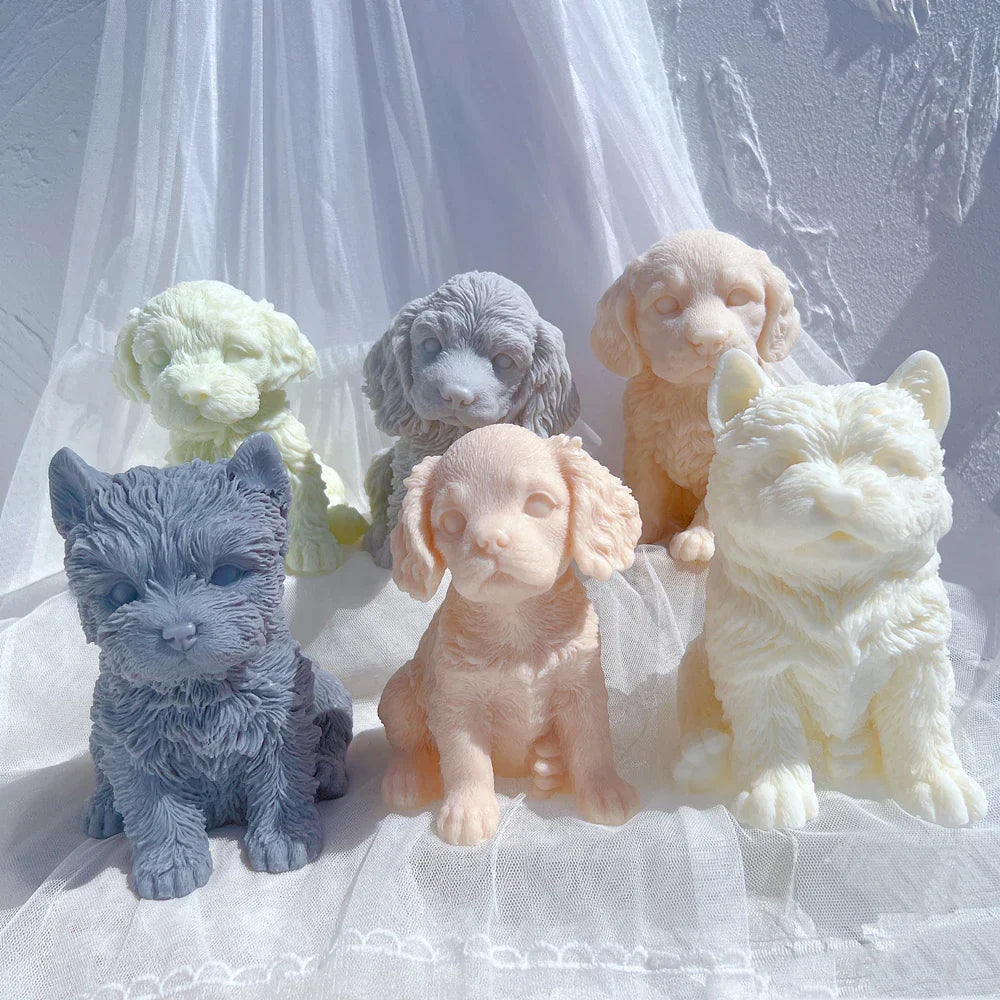 Puppy Candle Moulds Silicone